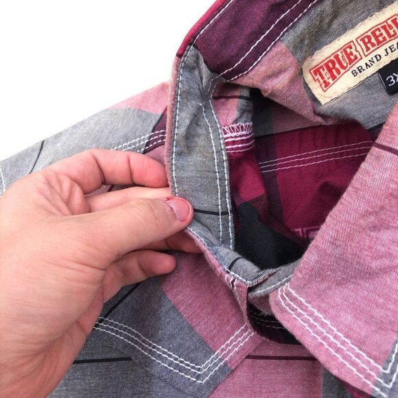 True Religion Shirt XXXL Patterned Button Up T Shirt - Picture 10 of 15